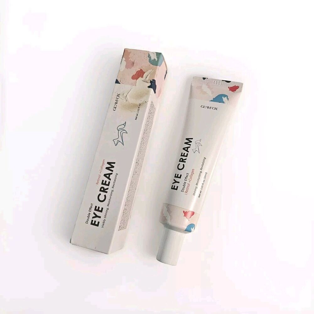 GLAMFOX Double Effect Eye Cream w/ Retinol + Collagen - 1.05 oz NIB See Discrip